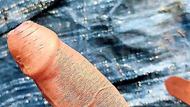 Outdoor cum shot 💦 a young boy who is masterbating outdoor under mango tree