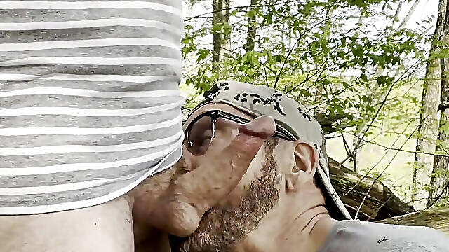 2 Hard Cocks Equal Two Loads in the Woods