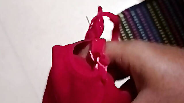 Hand Job with the help of my neighbour girls bra part-2