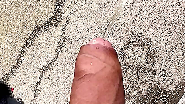 Compilation of me taking long naughty piss in public park