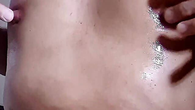 I pump my nipples and cock