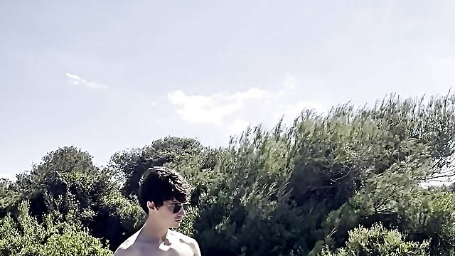 Hot guys jerking off in cruising spot