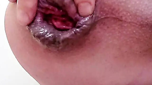 Used bottom small sissy pushing cum out