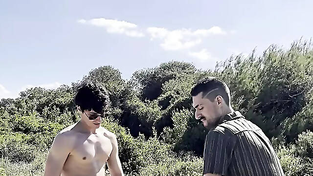 Hot guys jerking off in cruising spot