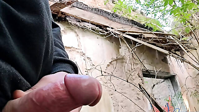 Need a place to cum! Part 9. New place, sperm and a walk in shorts without panties.