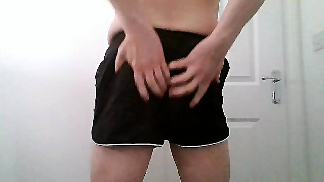 Messy cum rag wank
