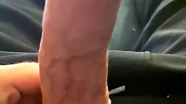 Rubbing my long hard thick cock