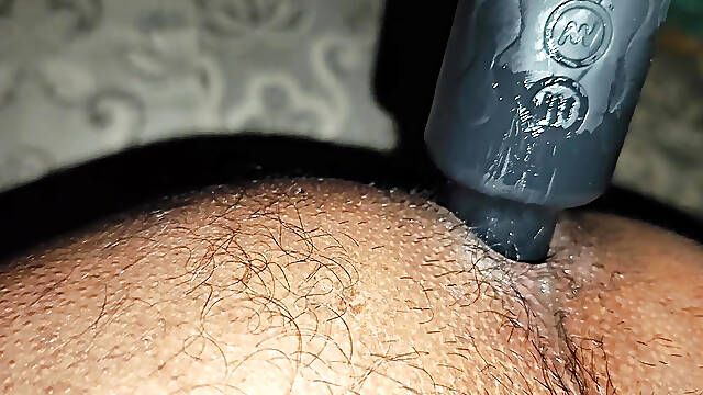 Black dildo fucking my ash hole