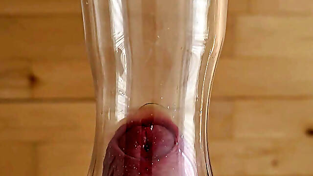 Vacuum cleaner suck guys cock to cumshot