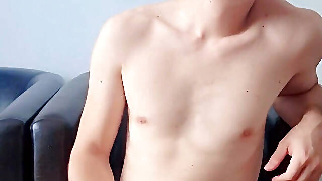 This Cute Boy Came From College and Jerks off Before Playing the Playstation