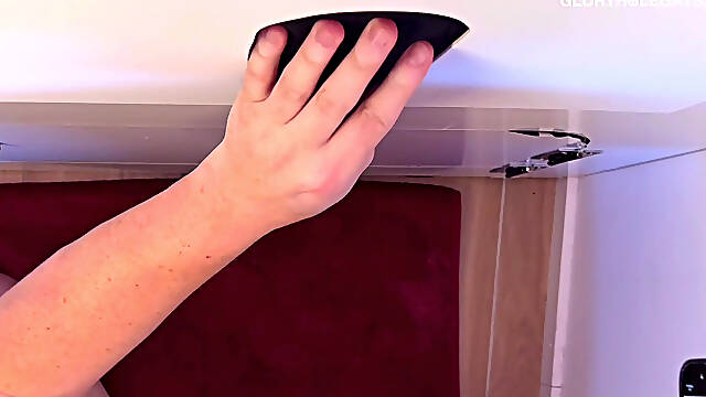 Young gay guy at the Gloryhole - pampered non-stop for over an hour