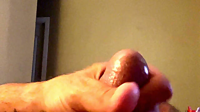Jerking dick to big moaning consort