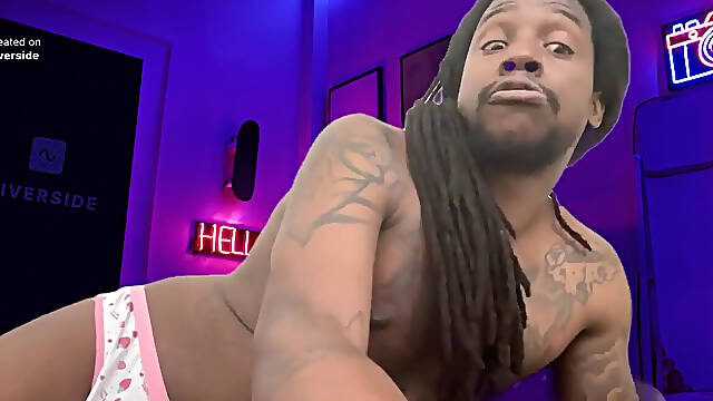 Ebony Solo Tease in Tight Thong - up Close &amp; Personal