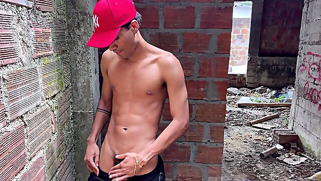 Masturbation at abandoned home after urinating