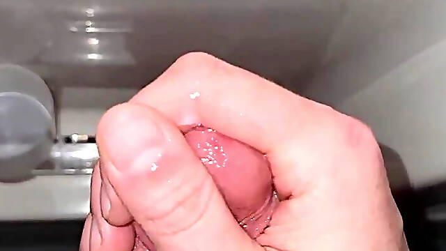 Using my cum to jerk off