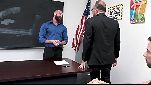 Naughty college boy Shane Jackson gets lesson from teacher and stepdad