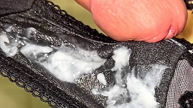 Used panties after a huge creampie received second load