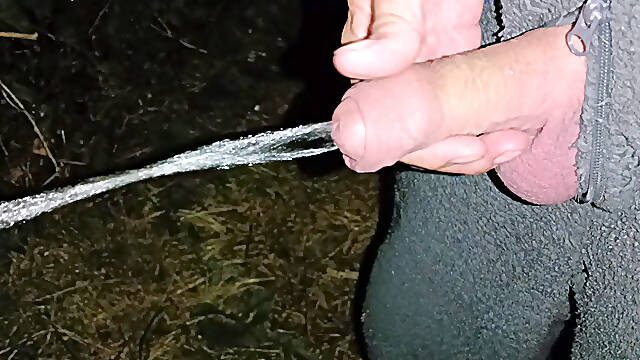 Cruising, Pissing, Wanking in the Woods at Night Wearing Onesie - Rockard Daddy