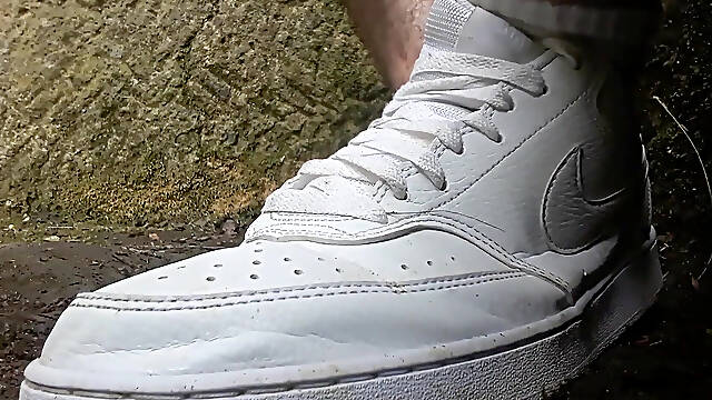 My Nike White Shoes and Socks