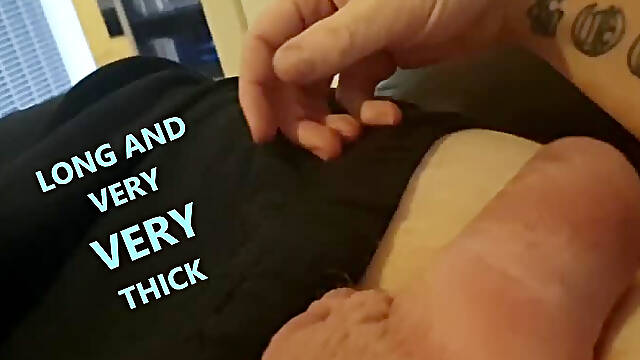 Very Thick Cock with Huge Uncut Dick Plays and Envys His Own Cock in His Own Hands