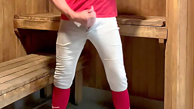 Alpha Fun in the Locker Room With JockDad87 in Baseball Gear