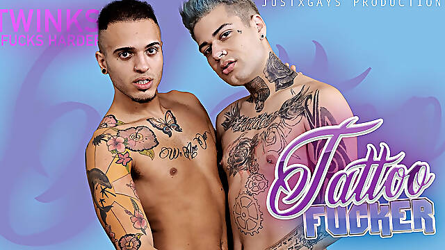 Tattoo Fucker - Twinks Fucks Harder