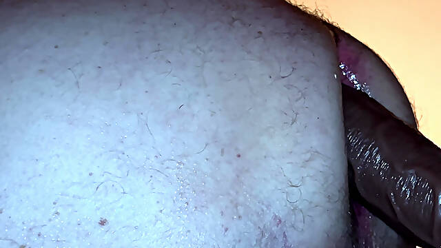 Deep kiss for grandpa with a small prolapse