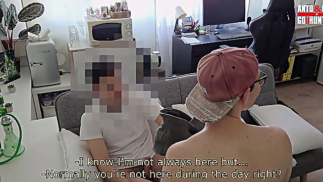 Caught Mike Sucking the Farmer Then the Twink Delivery Boy Joined for a 4some