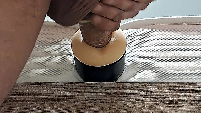 Fleshlight fuck with 6 cm buttplug