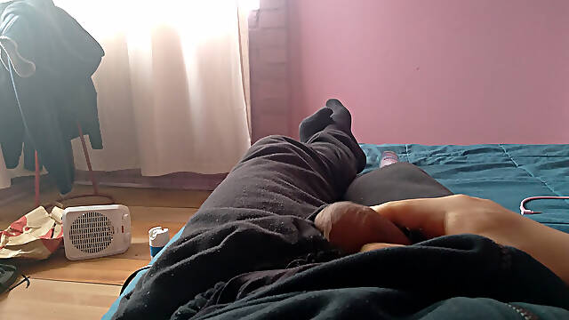 Guy with a big dick shows off his big attribute