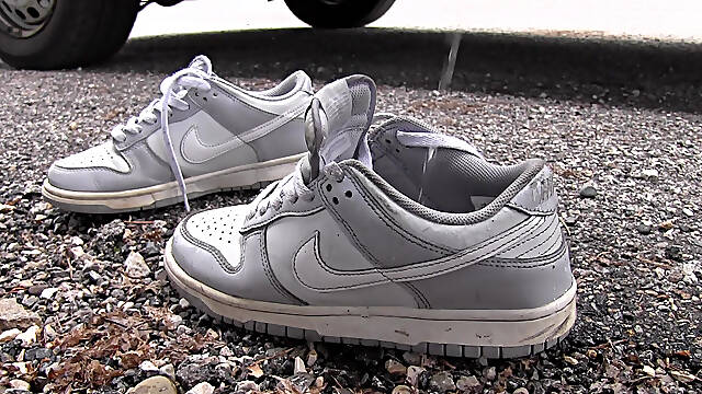 Piss and destroy Nike Dunk of ex girlfriend
