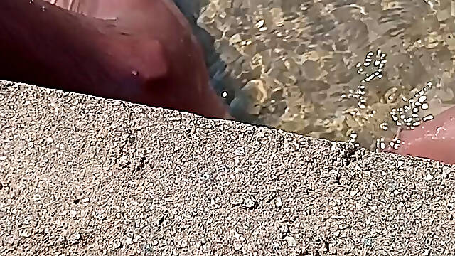 Water and open air feeling awesome for mastarbaring