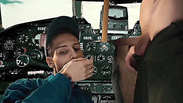 Plane pilot distracted for hot sex