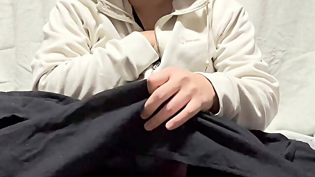 First cross-dressing selfie masturbation