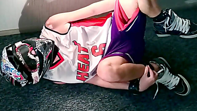 Self Bondage in Basketball Unifrom Osiris Dc Sneakers and Mx