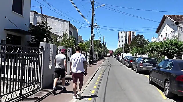 Straight boy fucked bareback in exhibit garden