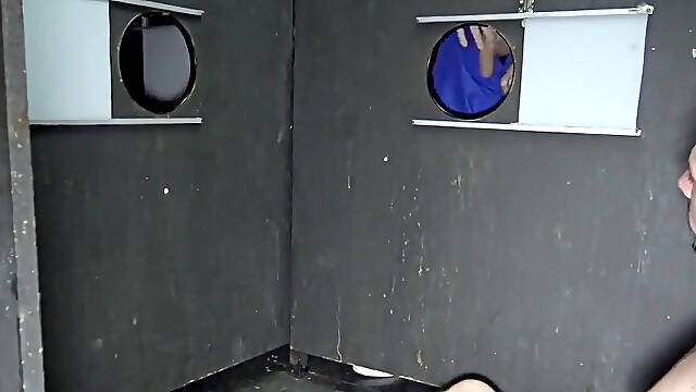 Slut Sucking XXL Cock in Glory Holes and Creampied