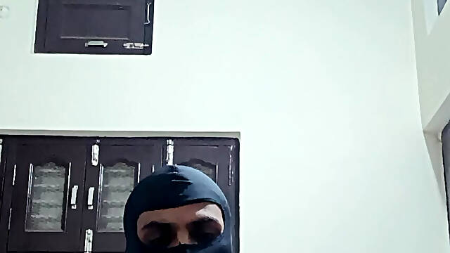 Solo Man Masturbating Using Big Balloon and Cumming on Stomach Before Going to Bed...