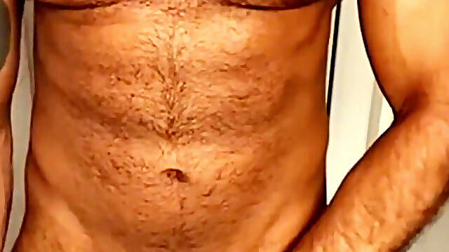 Bearded and Rugged Man Jerking off and Cumming