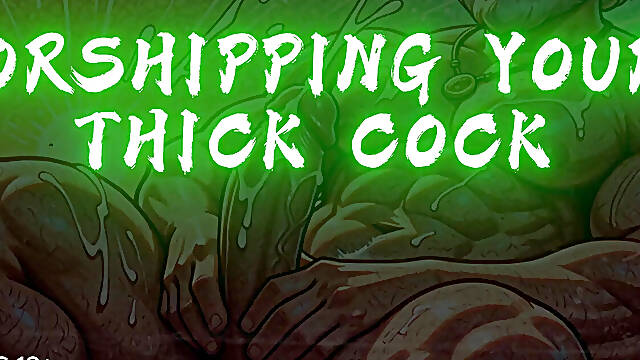 Male Moaning and Admiring Thick Cock