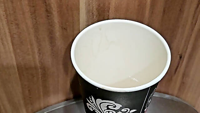 Cock jerking off on toilet in mall