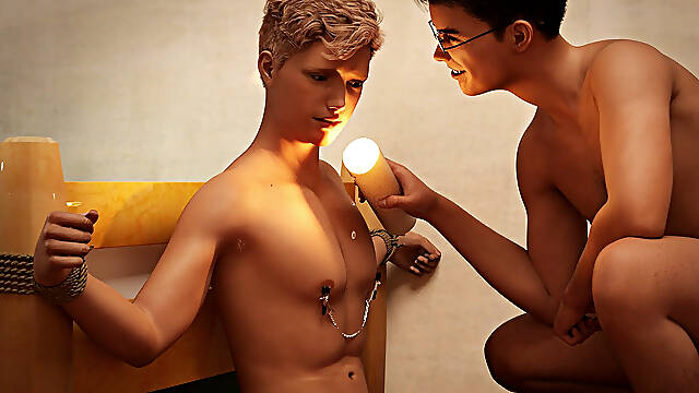 Bound to College 5 - Wax Play with the College Nerd