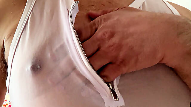 My nipples are very excited about a new underwear that hides my new piercing