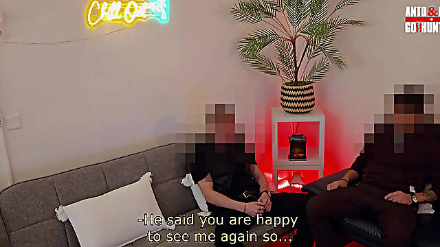 Straight Muscle Guy and Security Guard First Time Anal, Kissing and Blowjob While I Watch