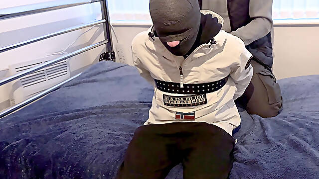 Twink Hogtied Oiled Foot Play, Part 1