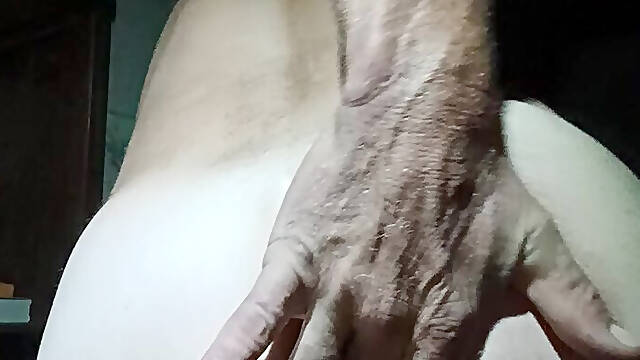 Solo masturbation with fingers assist