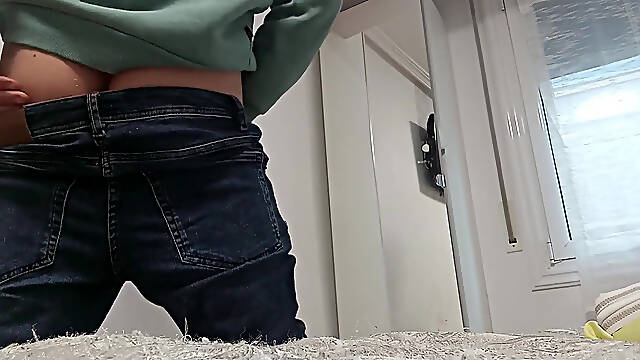 The Dude Shows You His Tight Piece of Cock Inside His Jeans