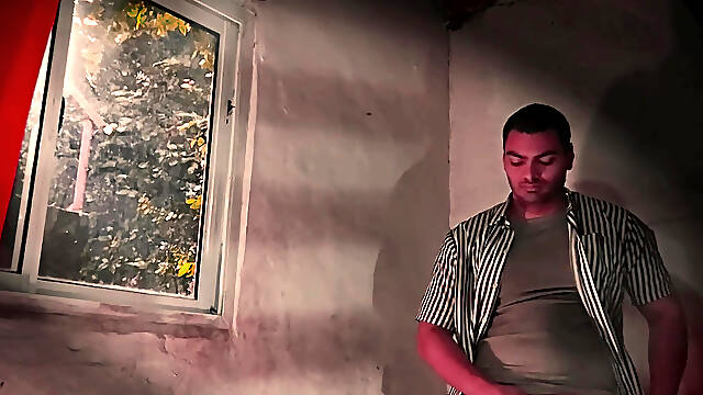 - Muscular Men - Big Dick - Red Curtain - Striped Dress - Solitary Masturbation -