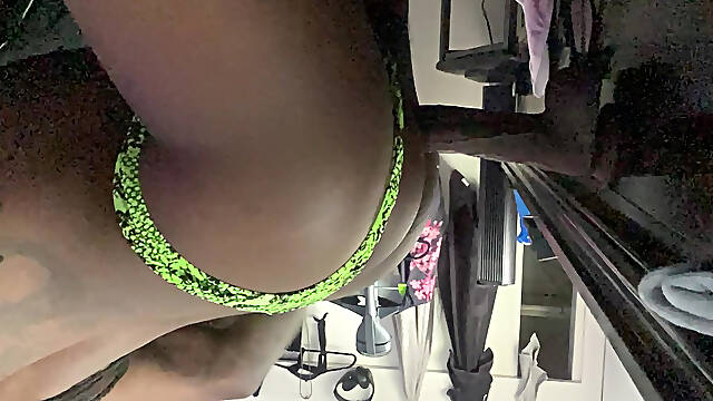 Black ass throwing it back on black cock