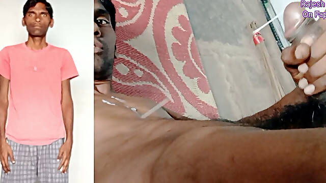 Rajesh Playboy 993 Masturbating Big Cock and Cumming on the Chest. Spanking Butt Stroking Dick